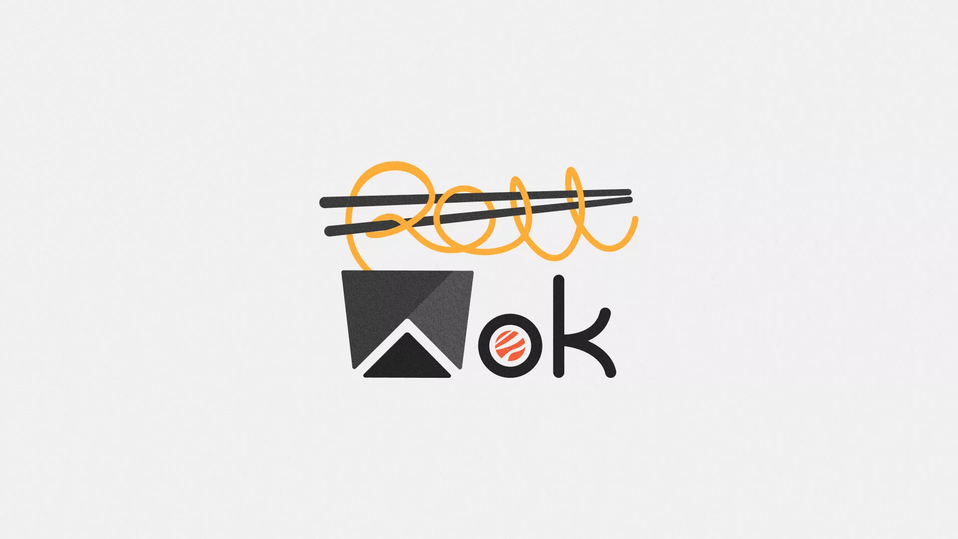 Разработка логотипа суши-бара «Roll Wok Club» в Коврове